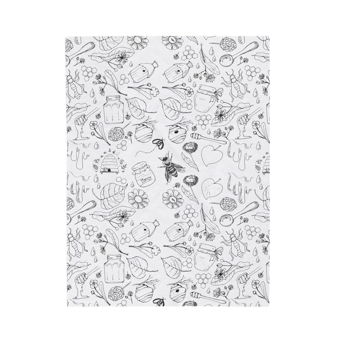 HoneyPlusCo Merch | Honey Bee Plush Blanket Style 2
