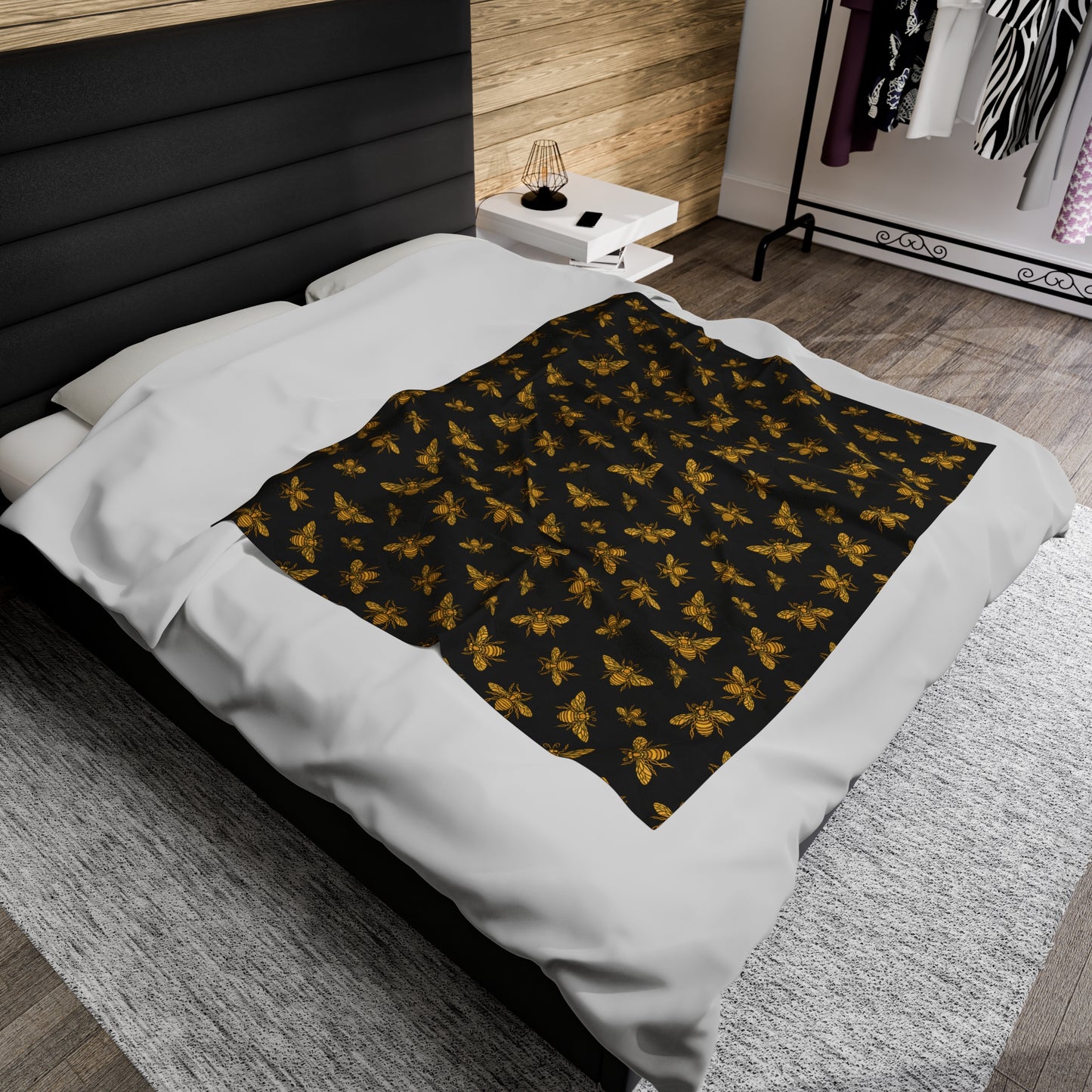HoneyPlusCo Merch | Honey Bee Plush Blanket Style 9