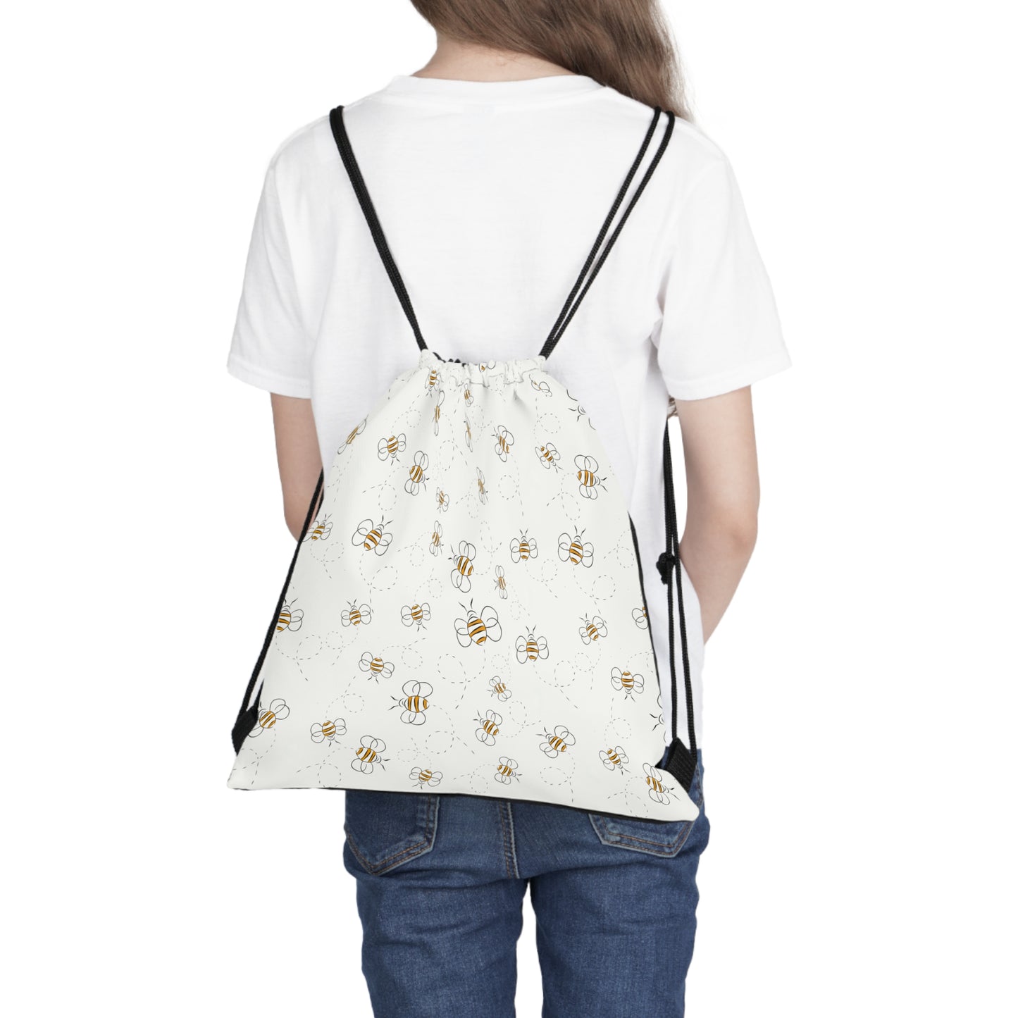 HoneyPlusCo Merch | Honey Bee Drawstring Backpack Style 10
