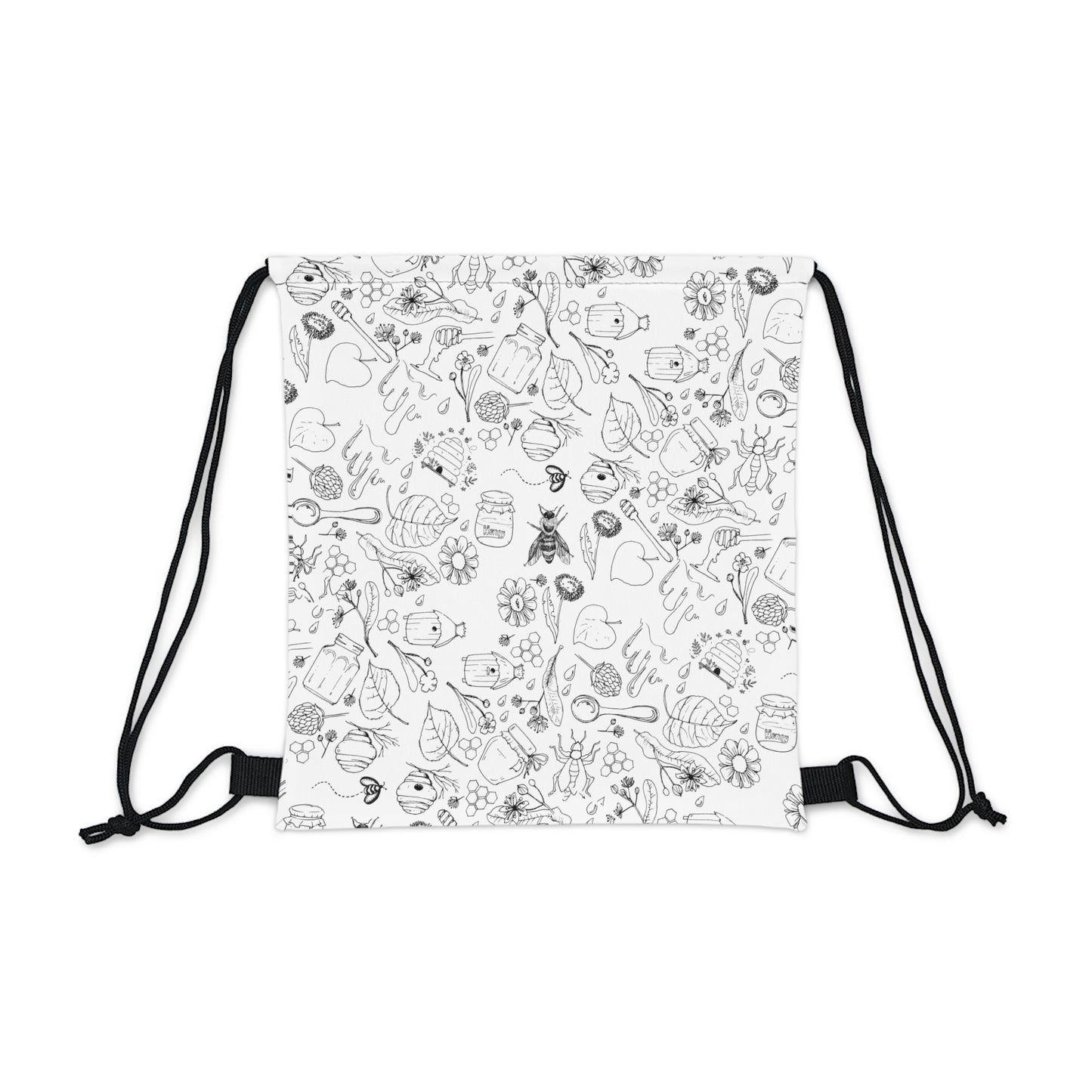 HoneyPlusCo Merch | Honey Bee Drawstring Backpack Style 2
