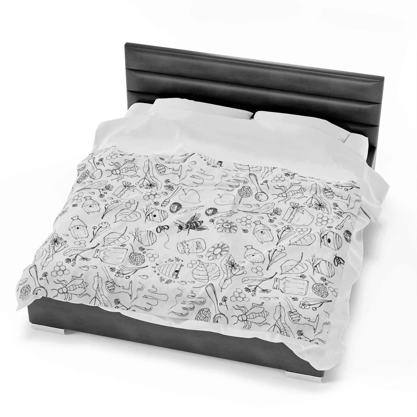 HoneyPlusCo Merch | Honey Bee Plush Blanket Style 2