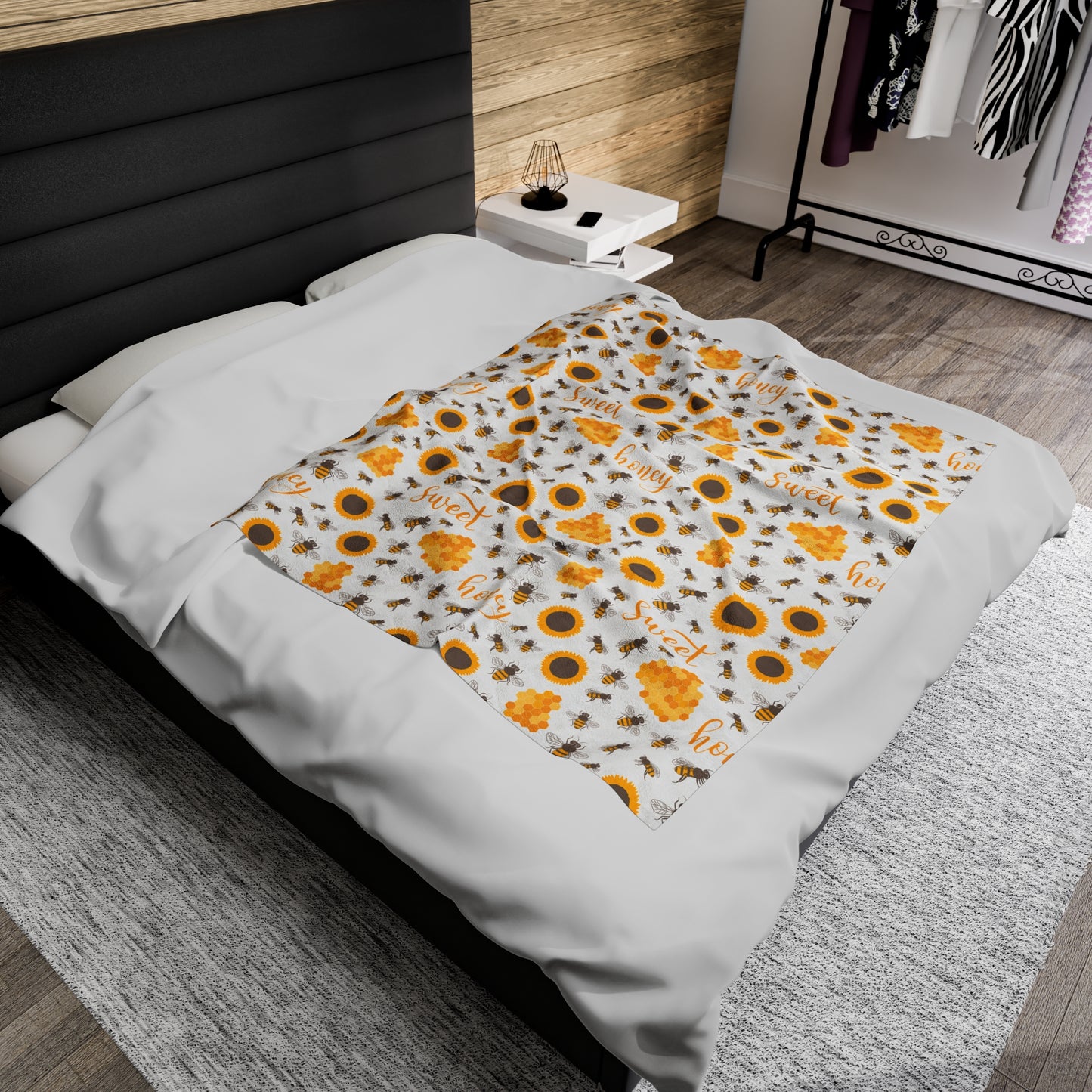 HoneyPlusCo Merch | Honey Bee Plush Blanket Style 4