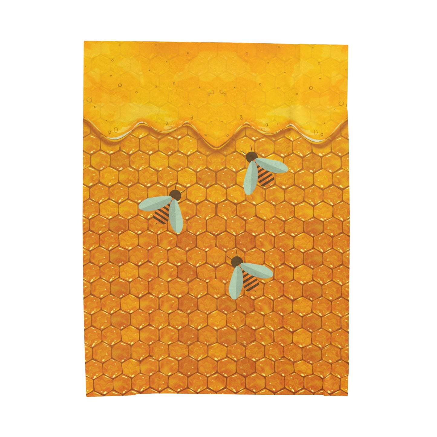 HoneyPlusCo Merch | Honey Bee Plush Blanket Style 1