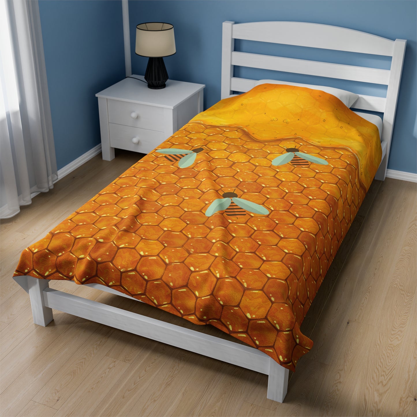HoneyPlusCo Merch | Honey Bee Plush Blanket Style 1
