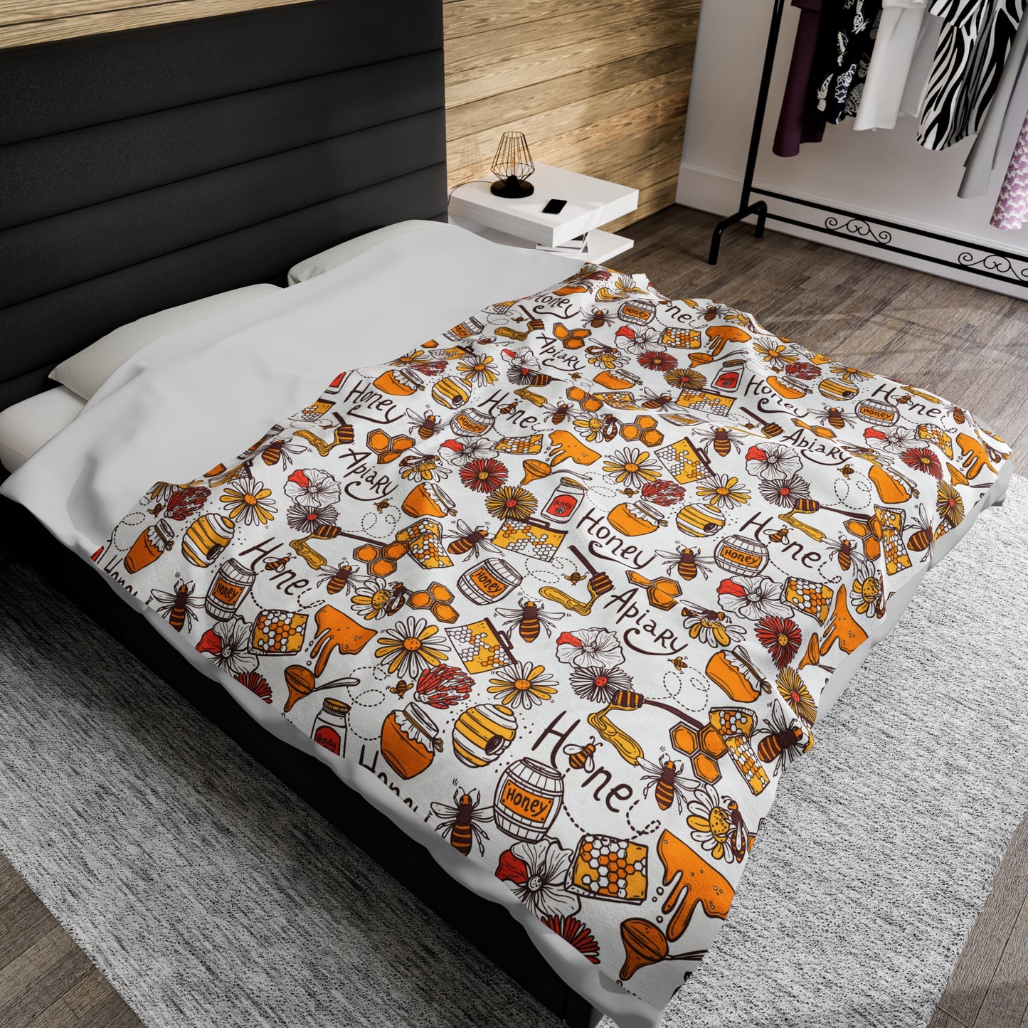 HoneyPlusCo Merch | Honey Bee Plush Blanket Style 11