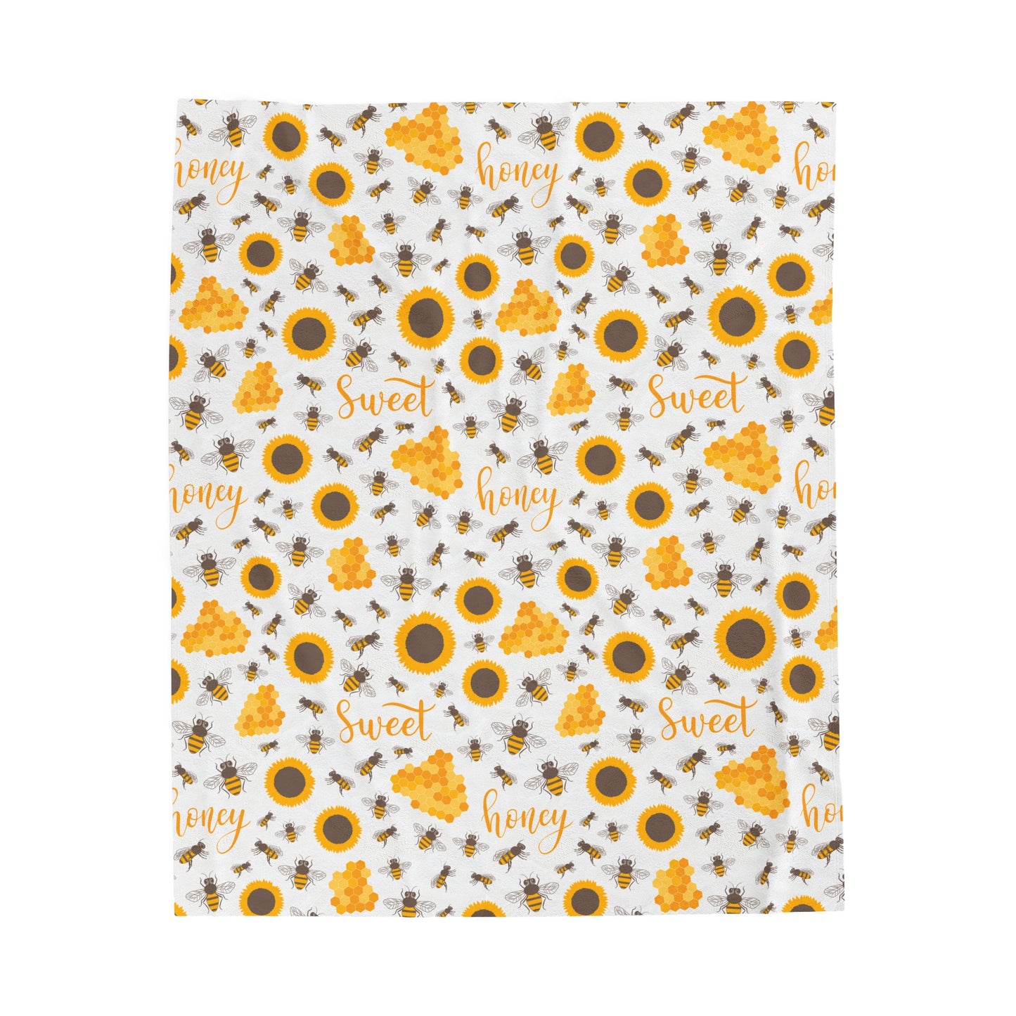 HoneyPlusCo Merch | Honey Bee Plush Blanket Style 4
