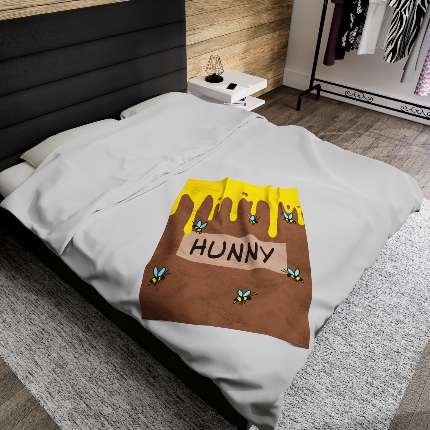 HoneyPlusCo Merch | Honey Bee Plush Blanket Style 8