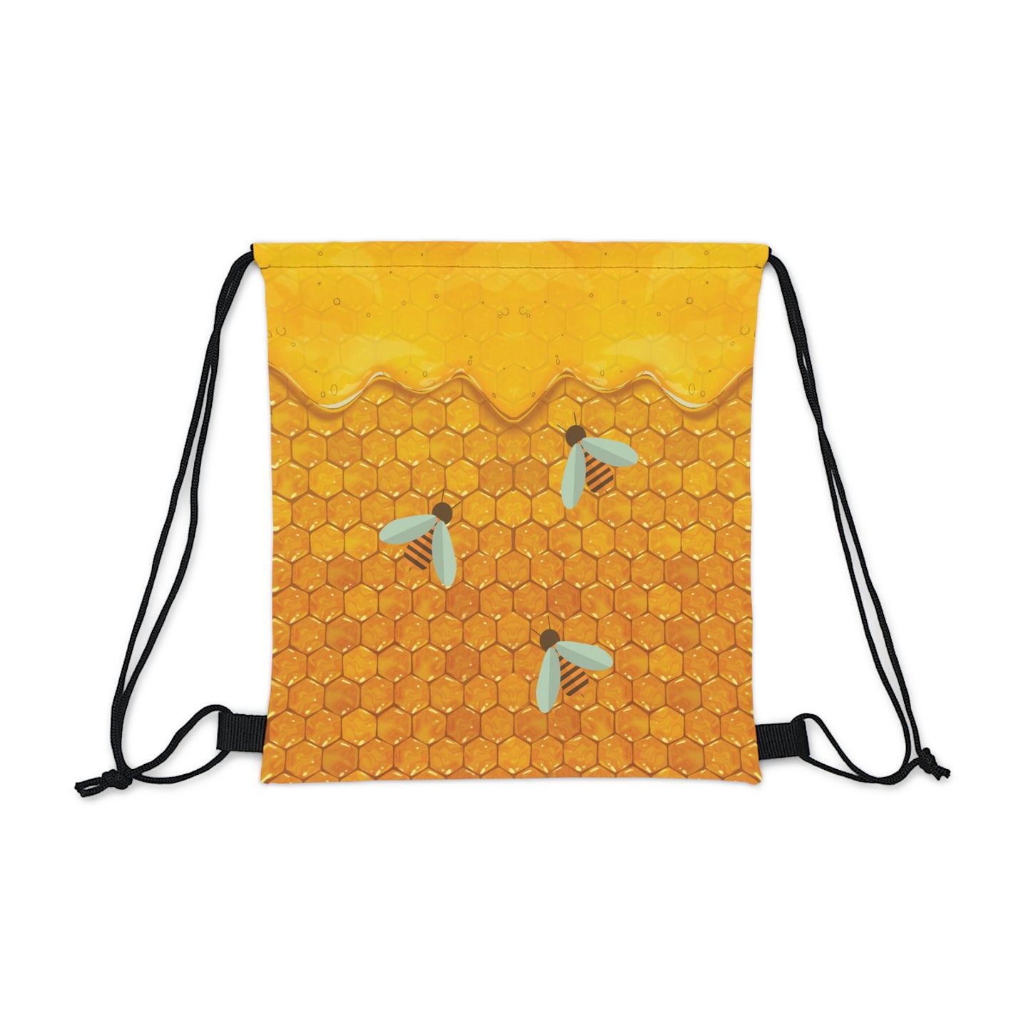 HoneyPlusCo Merch | Honey Bee Drawstring Backpack Style 1