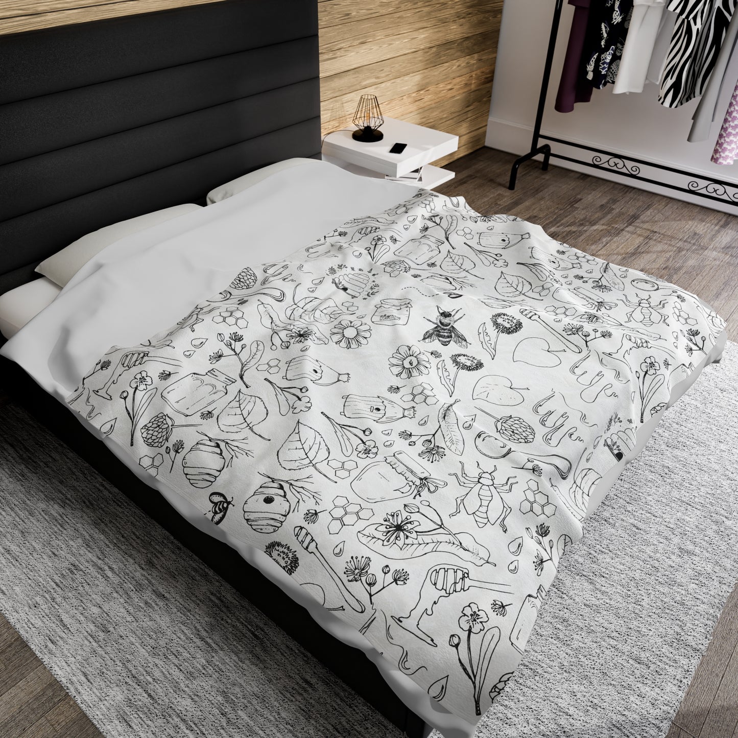 HoneyPlusCo Merch | Honey Bee Plush Blanket Style 2