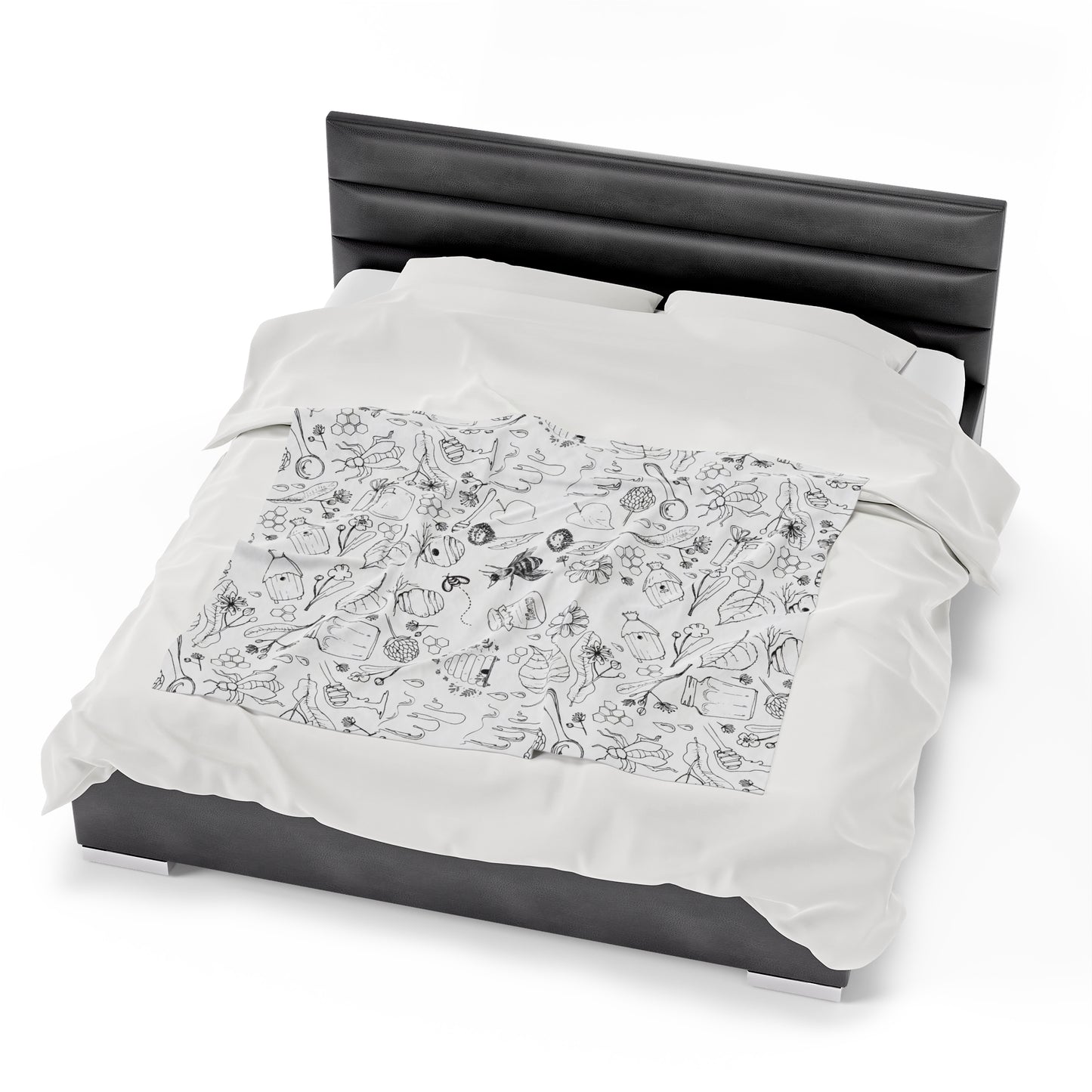 HoneyPlusCo Merch | Honey Bee Plush Blanket Style 2