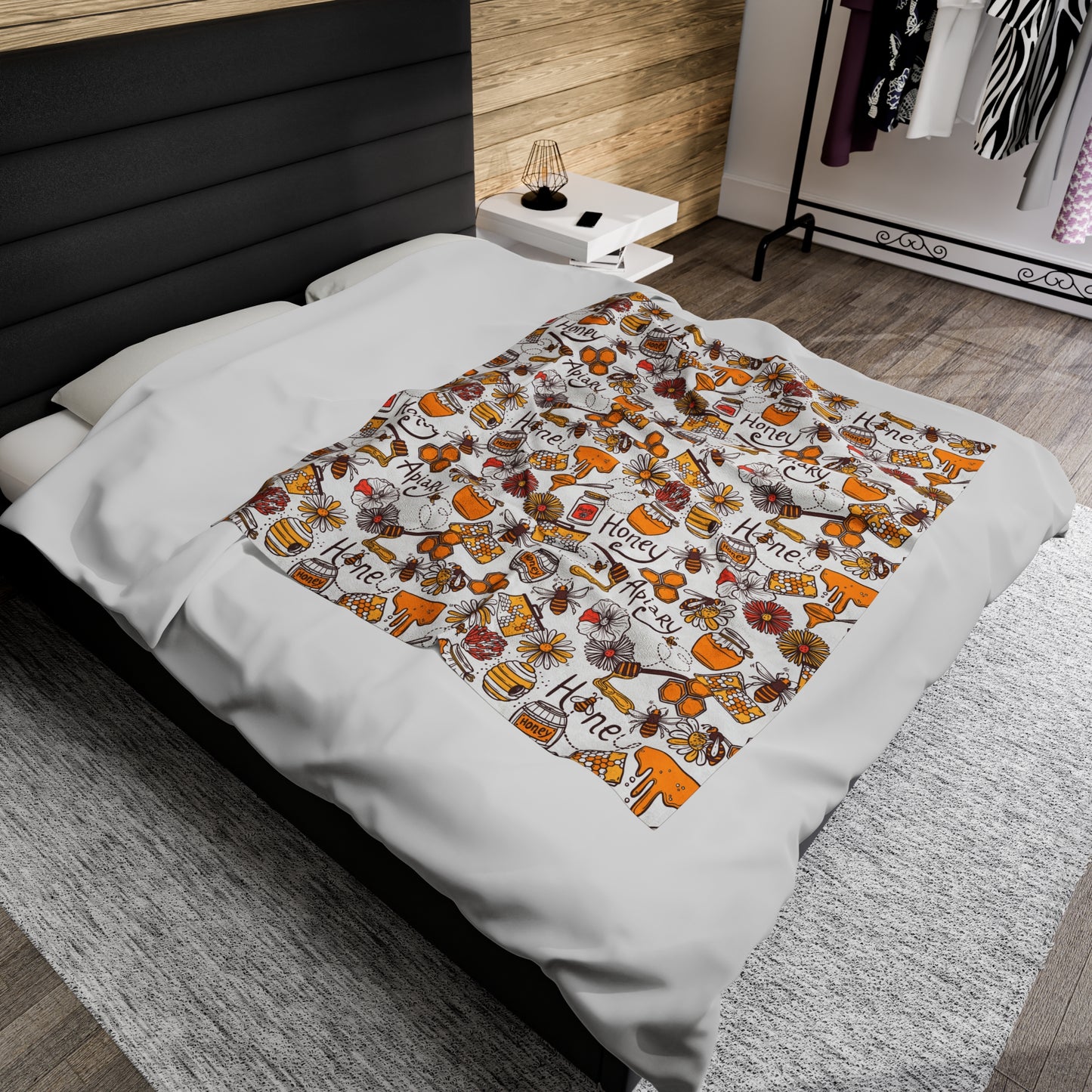 HoneyPlusCo Merch | Honey Bee Plush Blanket Style 11