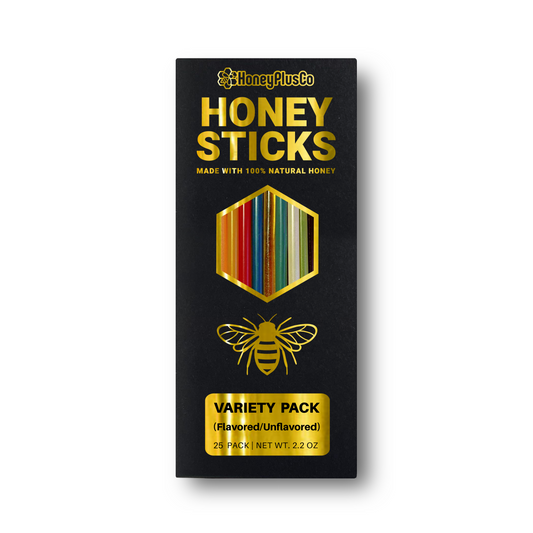 HoneyPlusCo | 100% Natural Honey Sticks (25 Pack)