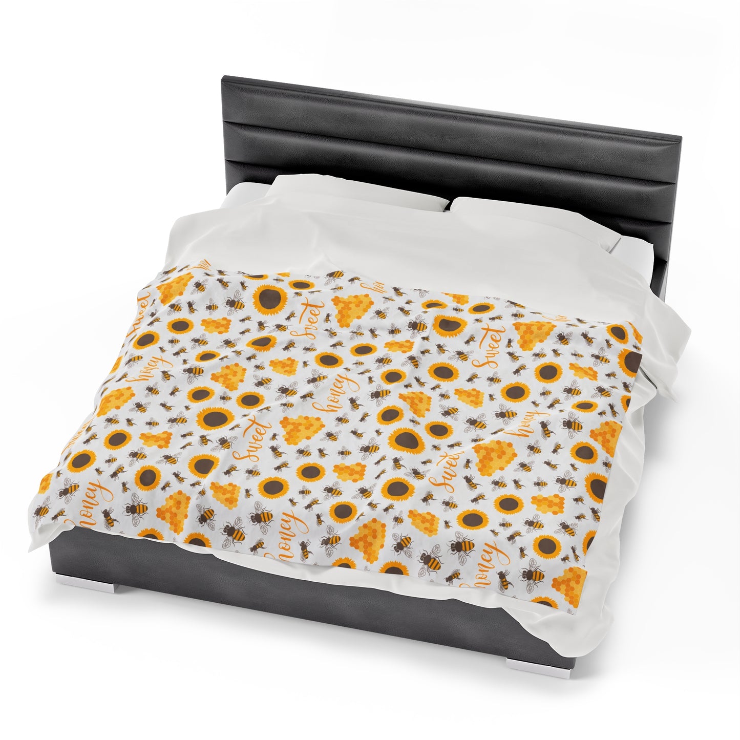 HoneyPlusCo Merch | Honey Bee Plush Blanket Style 4