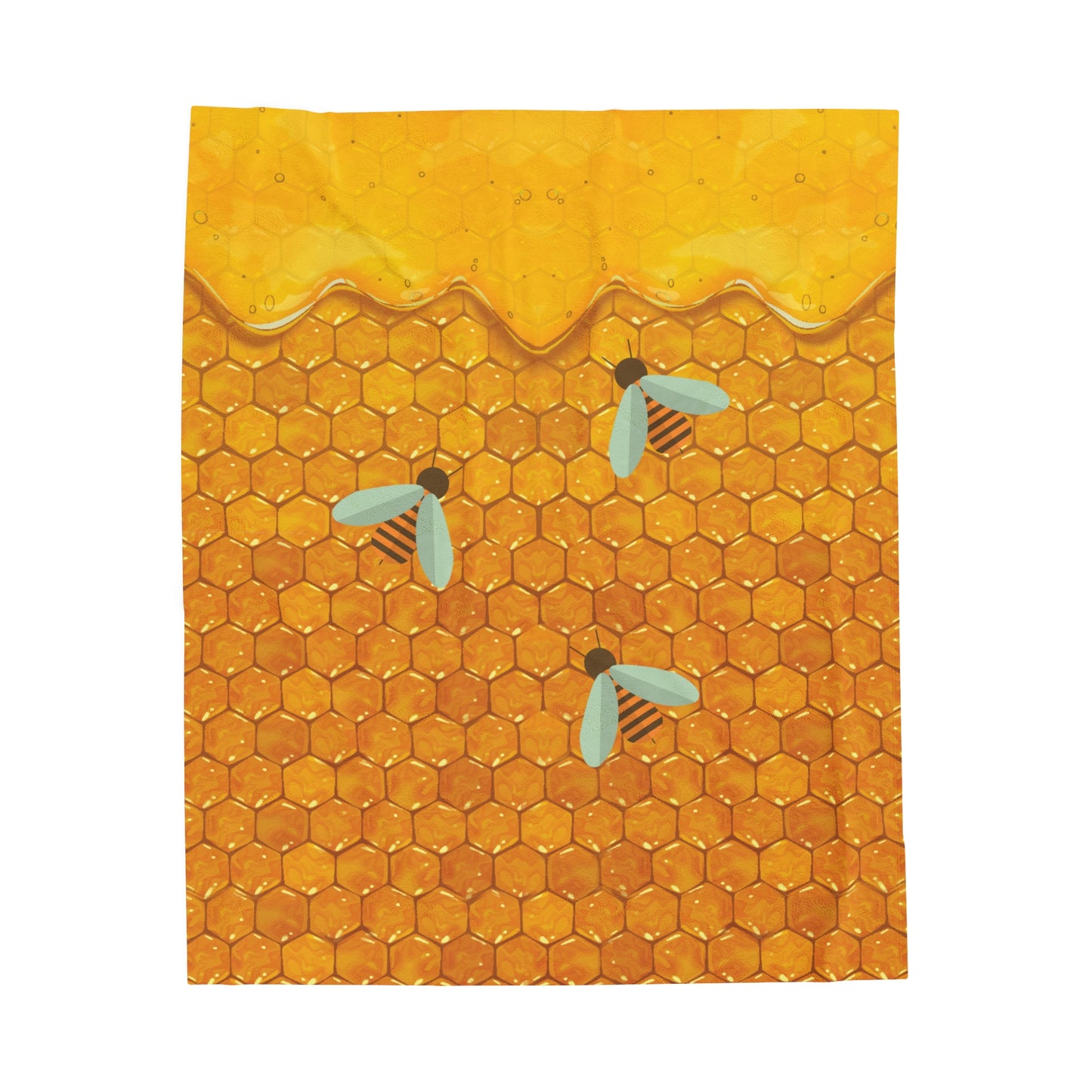 HoneyPlusCo Merch | Honey Bee Plush Blanket Style 1