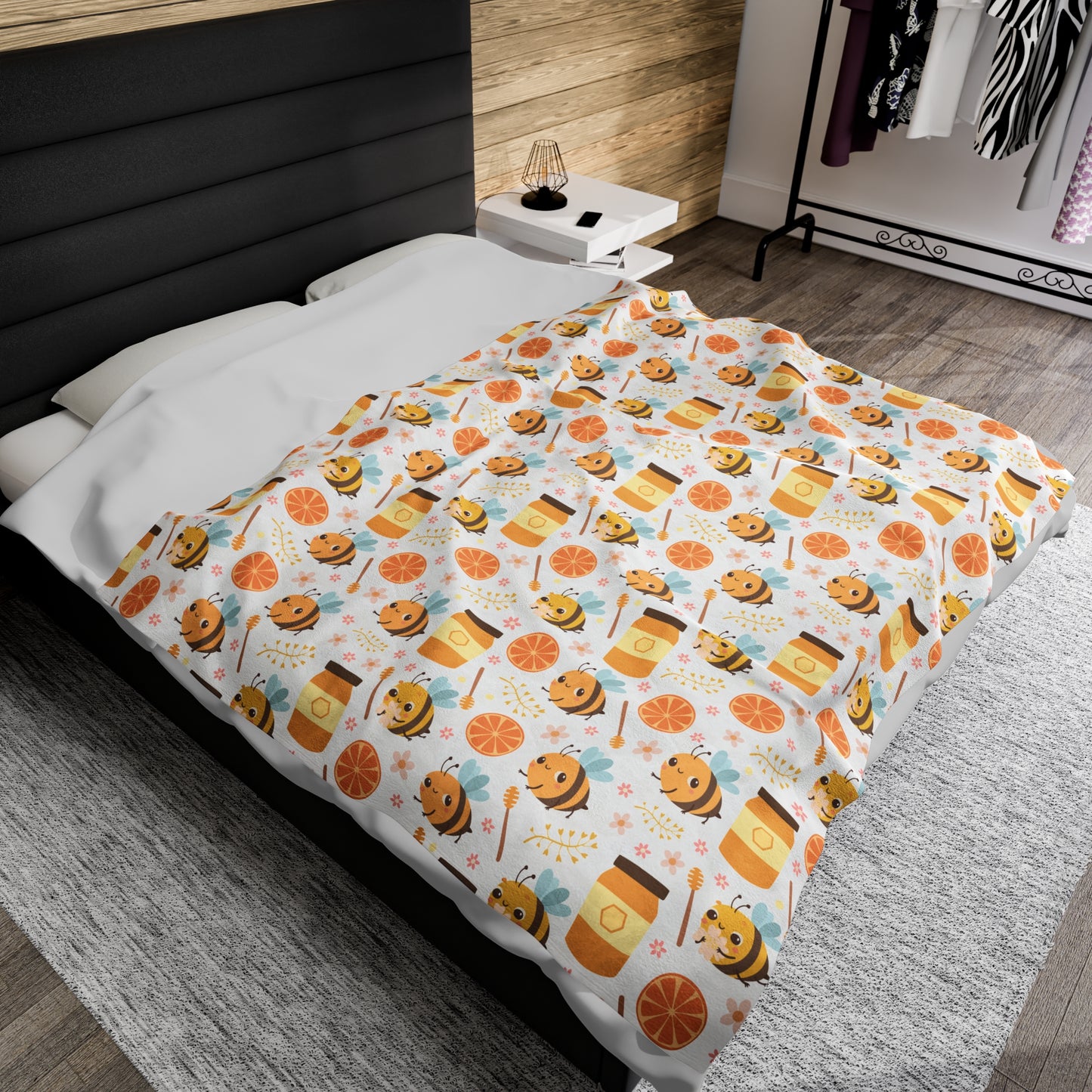HoneyPlusCo Merch | Honey Bee Plush Blanket Style 6