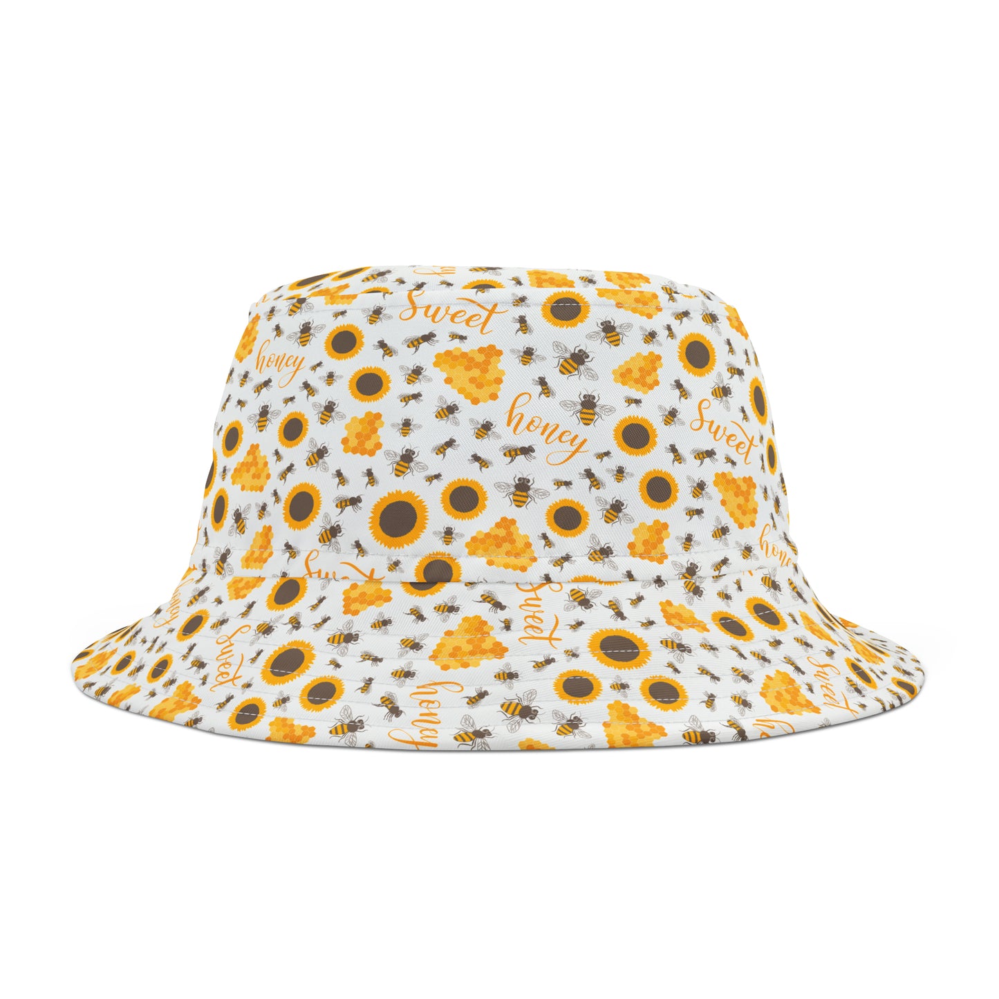 HoneyPlusCo Merch | Honey Bee Bucket Hat - Full Print Style 4