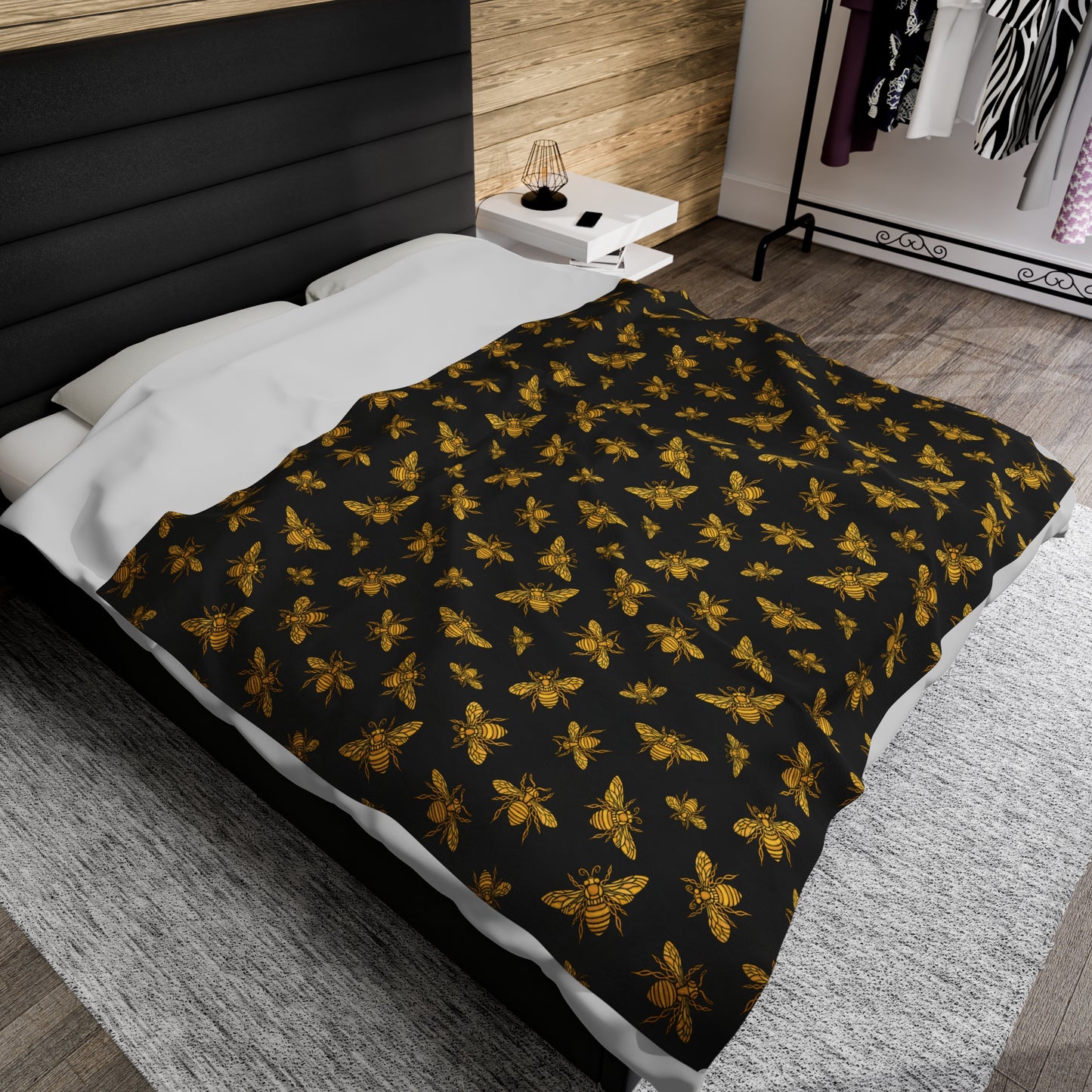 HoneyPlusCo Merch | Honey Bee Plush Blanket Style 9
