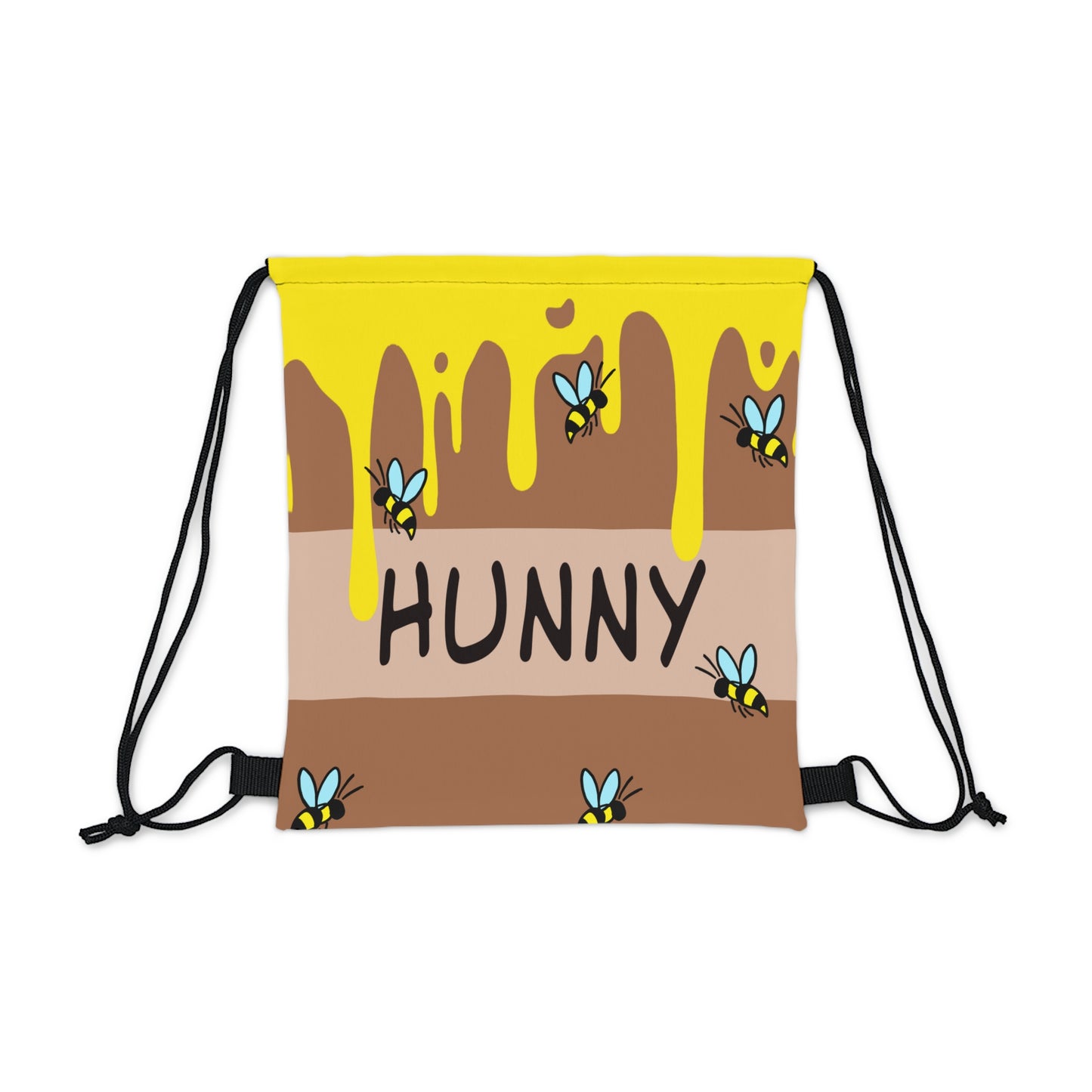 HoneyPlusCo Merch | Honey Bee Drawstring Backpack Style 8