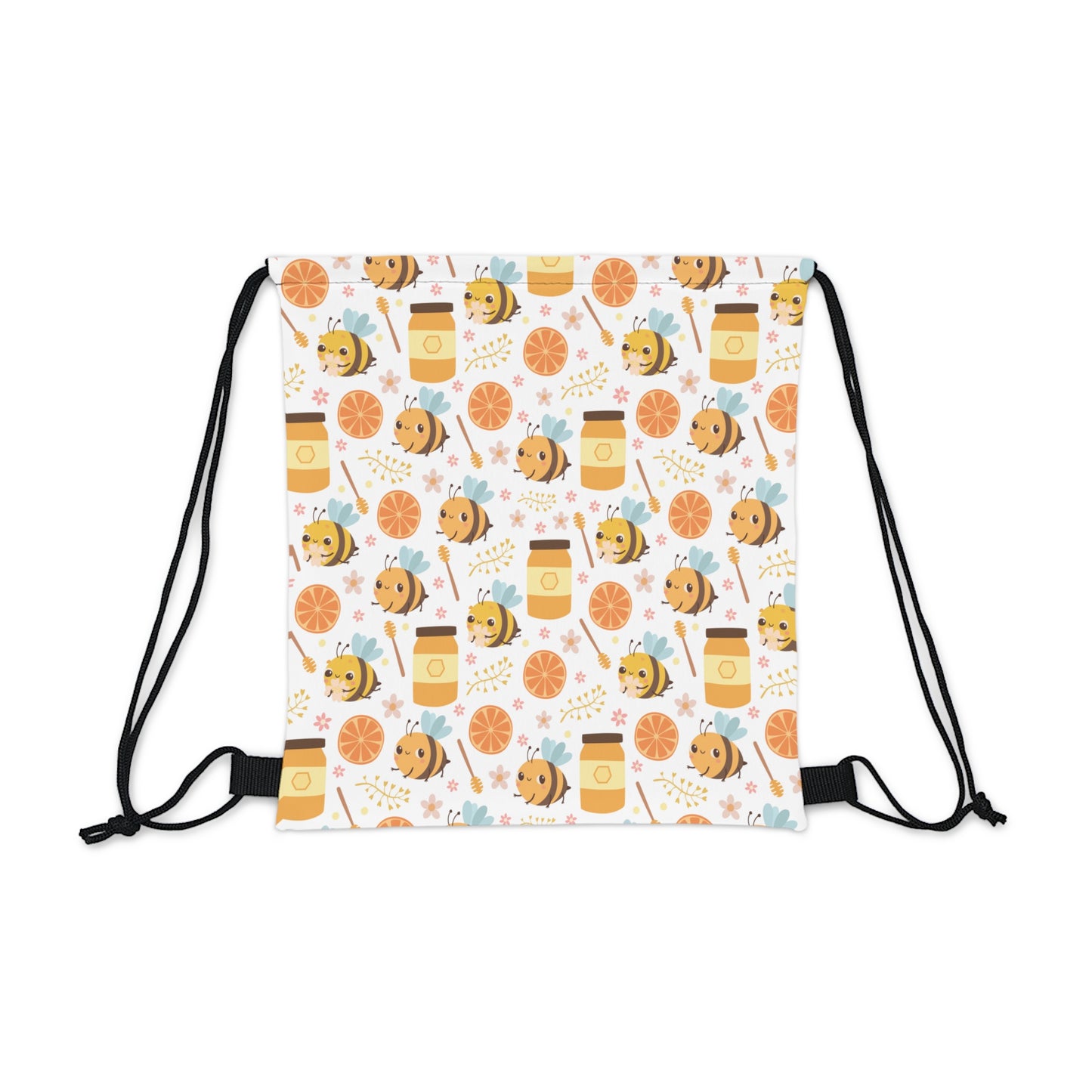 HoneyPlusCo Merch | Honey Bee Drawstring Backpack Style 6