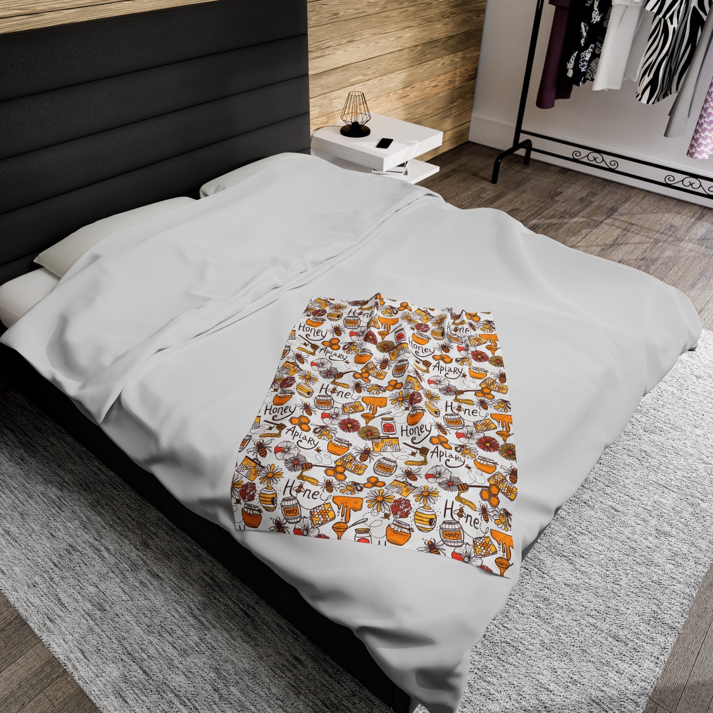 HoneyPlusCo Merch | Honey Bee Plush Blanket Style 11