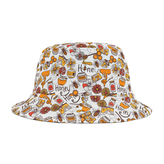 HoneyPlusCo Merch | Honey Bee Bucket Hat - Full Print Style 11