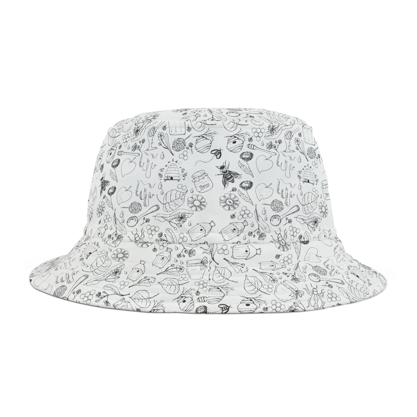 HoneyPlusCo Merch | Honey Bee Bucket Hat - Full Print Style 2