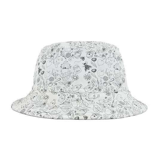 HoneyPlusCo Merch | Honey Bee Bucket Hat - Full Print Style 2