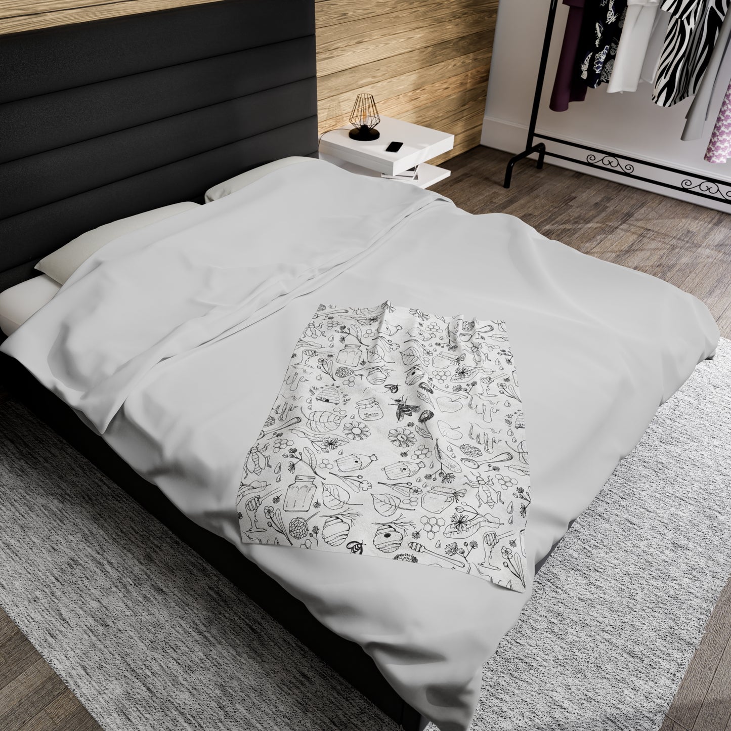 HoneyPlusCo Merch | Honey Bee Plush Blanket Style 2