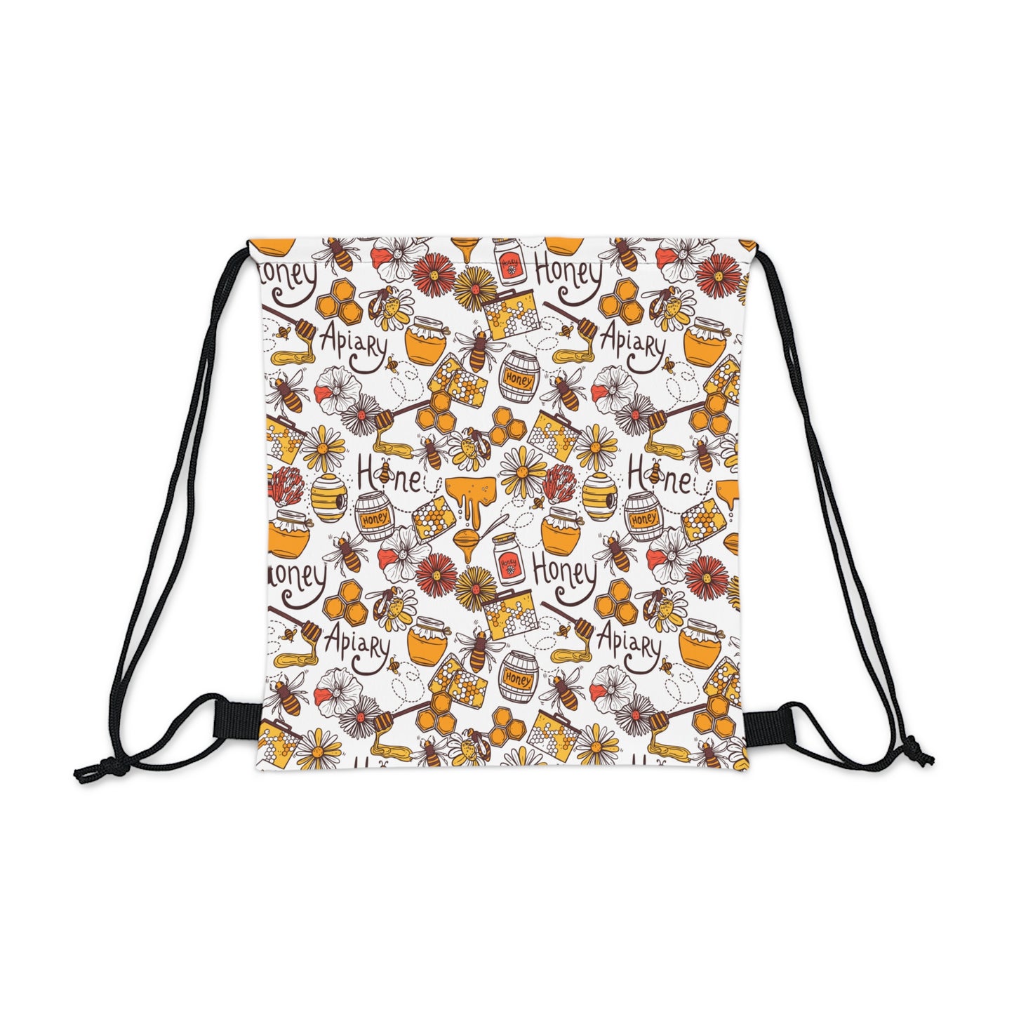 HoneyPlusCo Merch | Honey Bee Drawstring Backpack Style 11