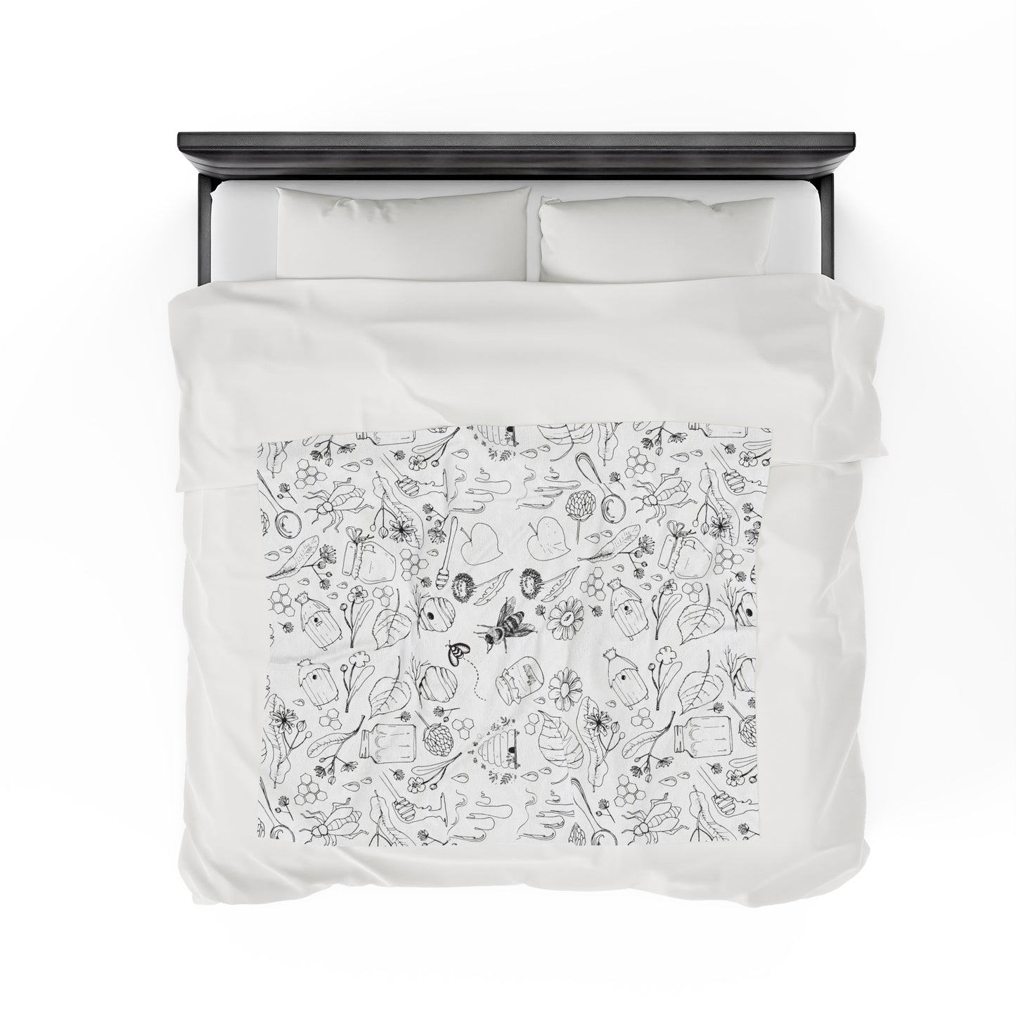HoneyPlusCo Merch | Honey Bee Plush Blanket Style 2