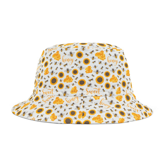 HoneyPlusCo Merch | Honey Bee Bucket Hat - Full Print Style 4