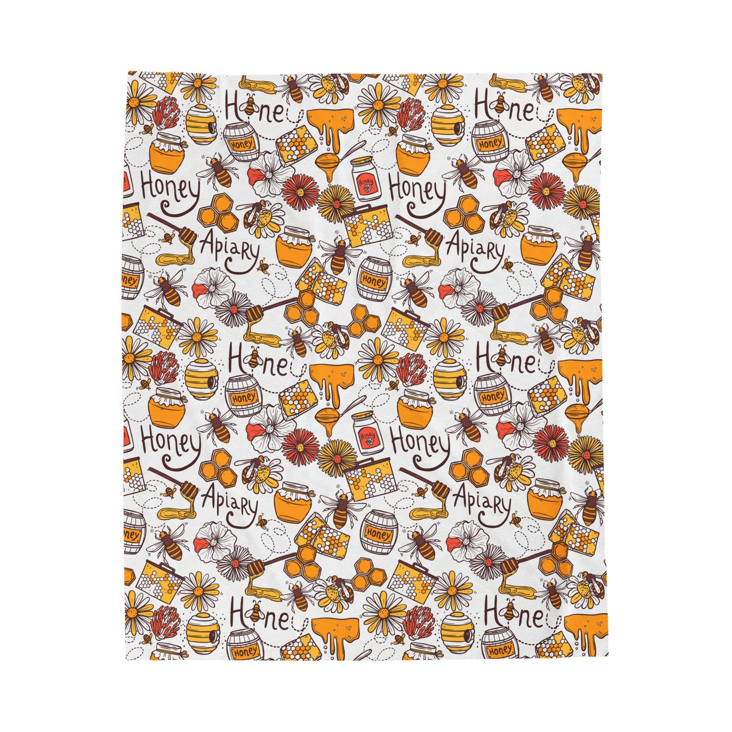 HoneyPlusCo Merch | Honey Bee Plush Blanket Style 11