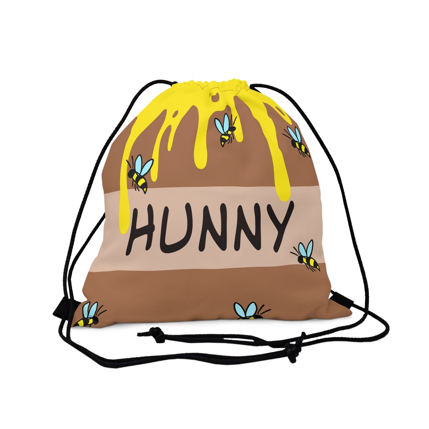 HoneyPlusCo Merch | Honey Bee Drawstring Backpack Style 8