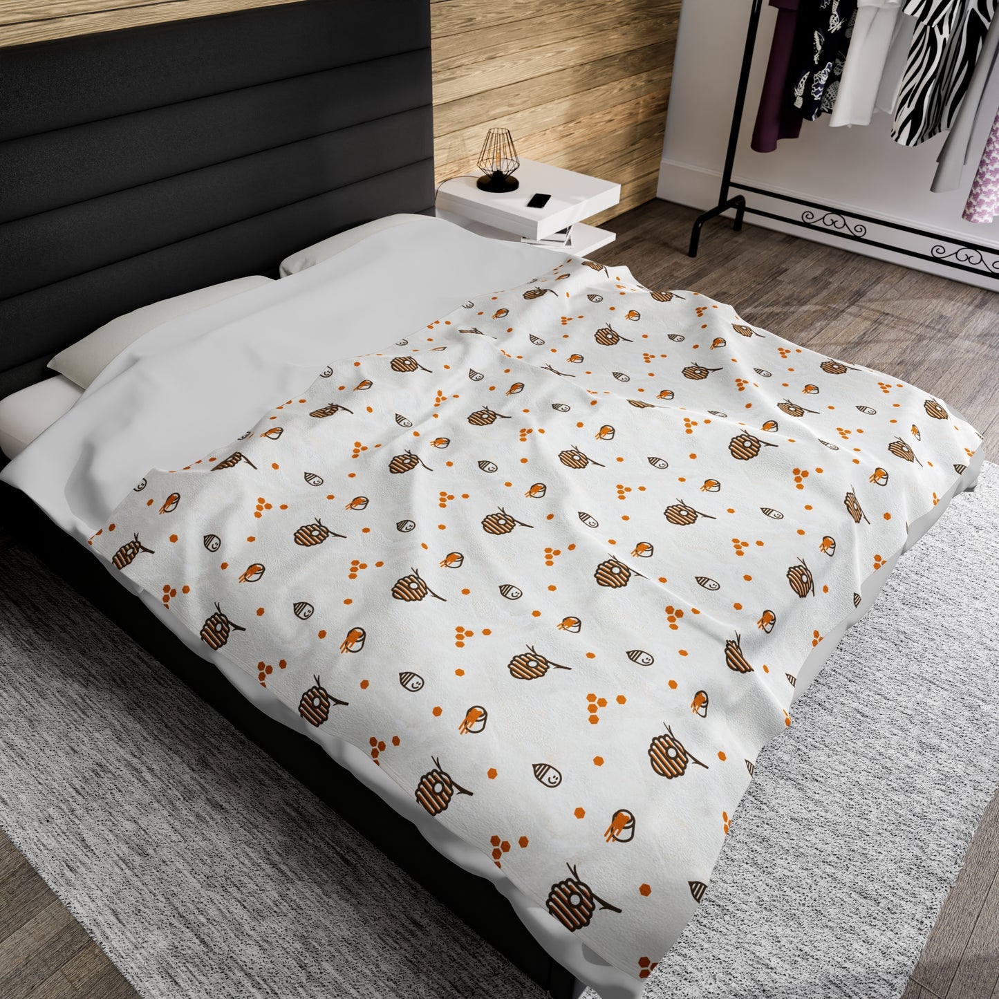 HoneyPlusCo Merch | Honey Bee Plush Blanket Style 12