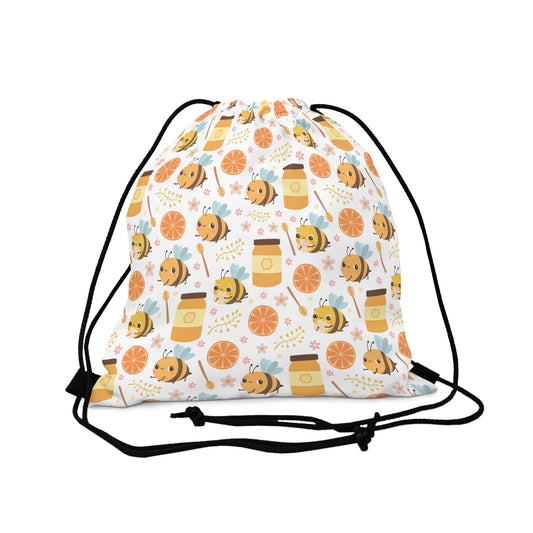 HoneyPlusCo Merch | Honey Bee Drawstring Backpack Style 6