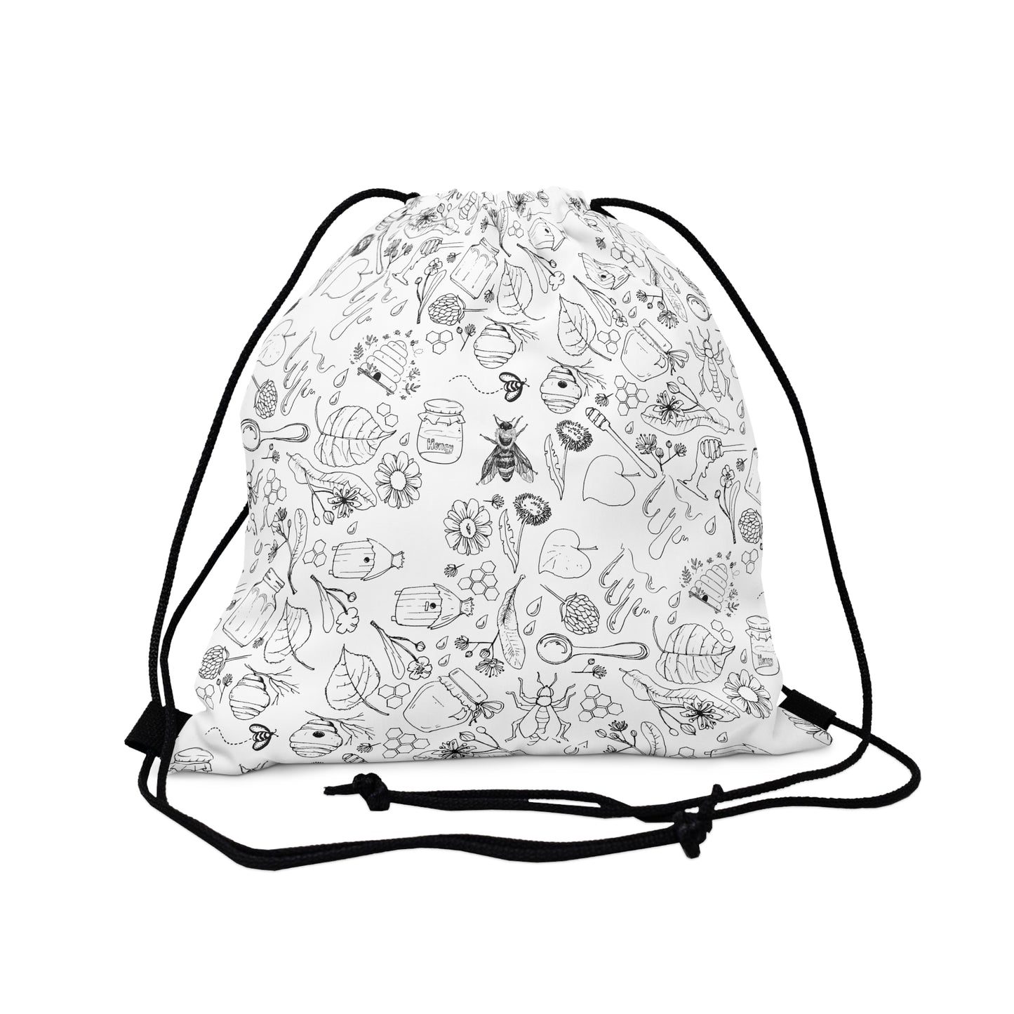 HoneyPlusCo Merch | Honey Bee Drawstring Backpack Style 2