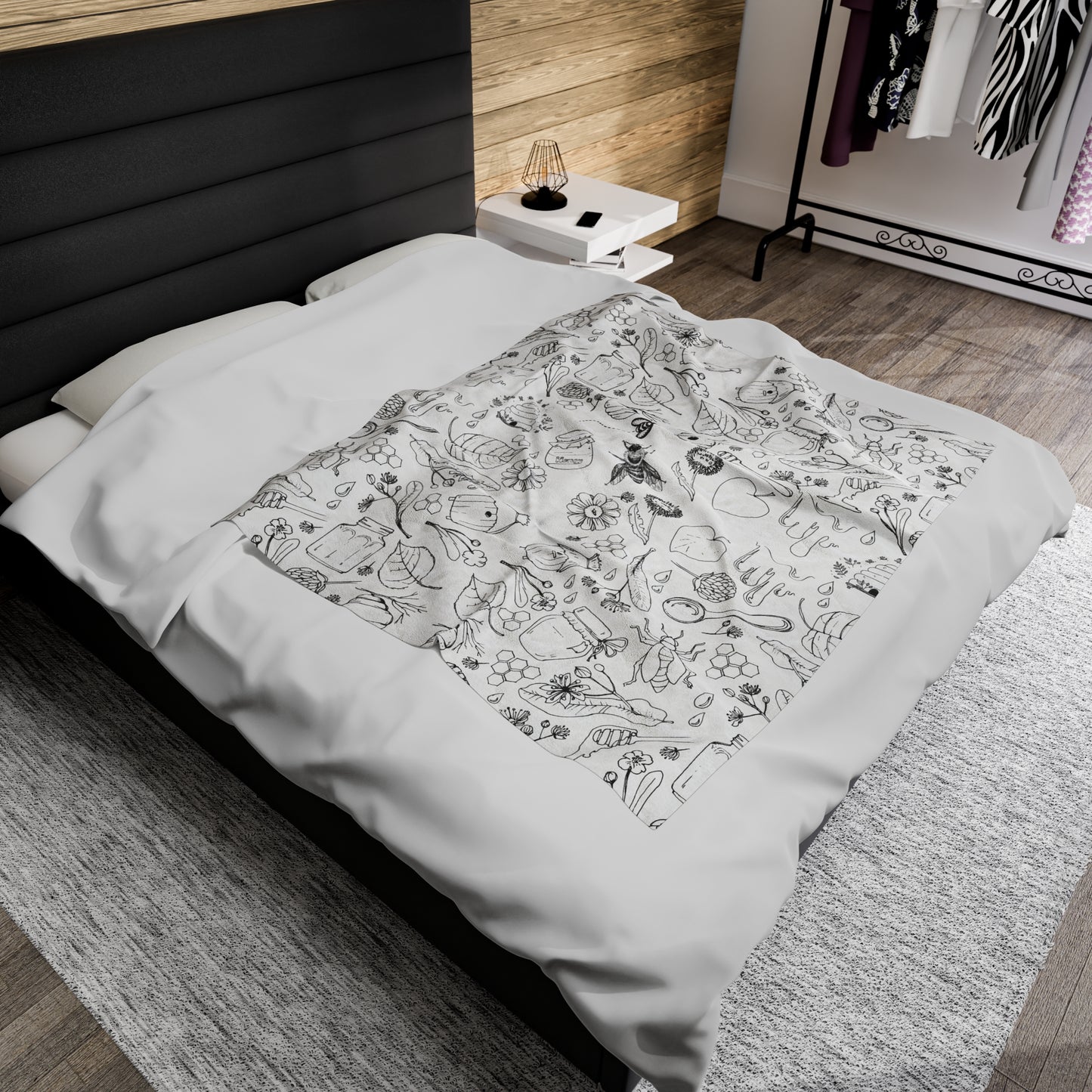 HoneyPlusCo Merch | Honey Bee Plush Blanket Style 2