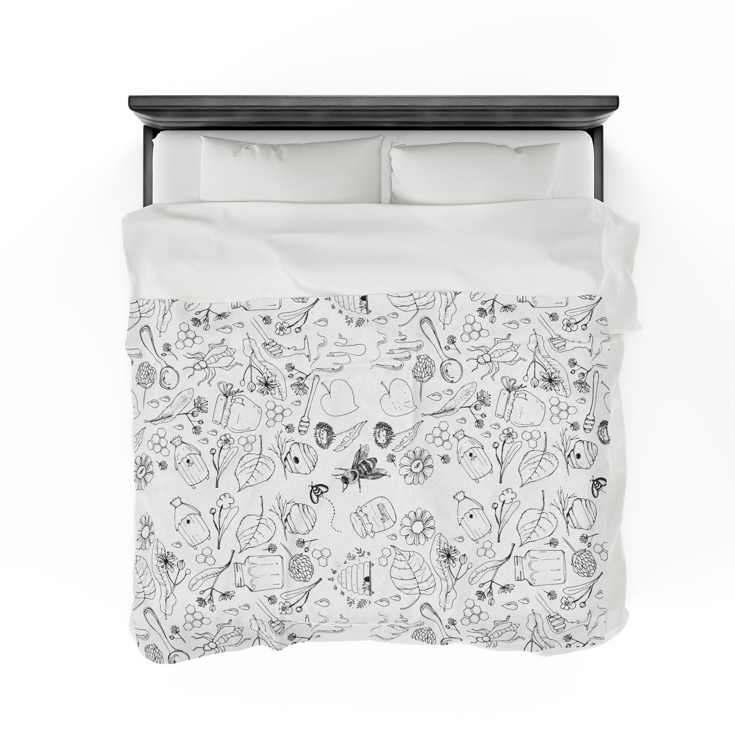 HoneyPlusCo Merch | Honey Bee Plush Blanket Style 2