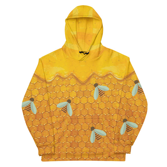 HoneyPlusCo Merch | Honey Bee Hoodie - Full Print Style 1