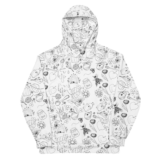 HoneyPlusCo Merch | Honey Bee Hoodie - Full Print Style 2