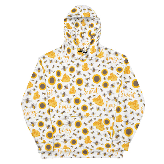 HoneyPlusCo Merch | Honey Bee Hoodie - Full Print Style 4