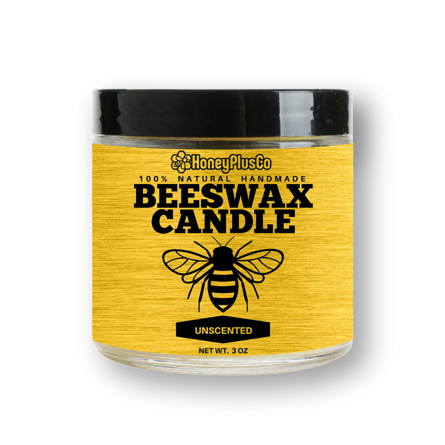 HoneyPlusCo | 100% Natural Beeswax Candle