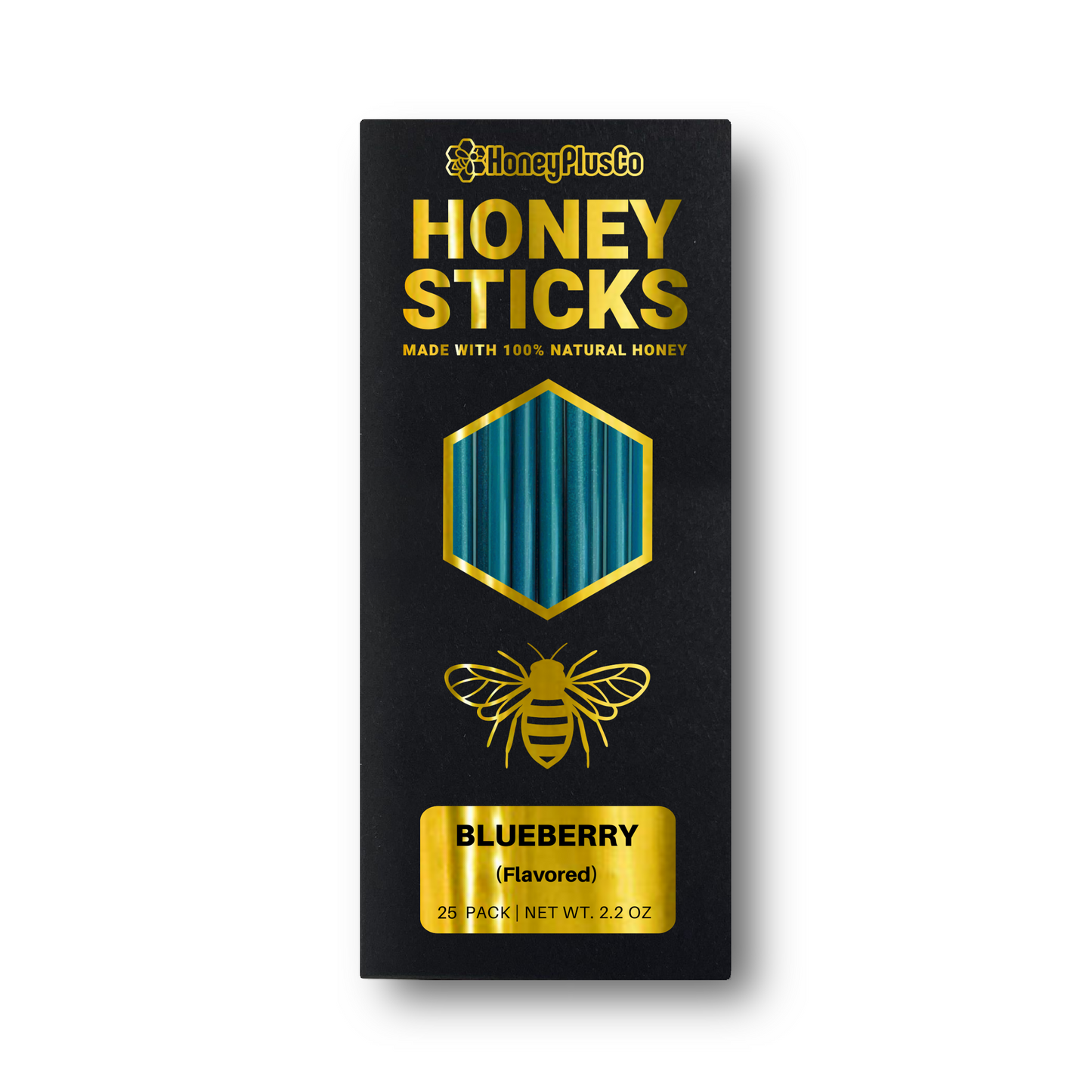 HoneyPlusCo | 100% Natural Honey Sticks (25 Pack)