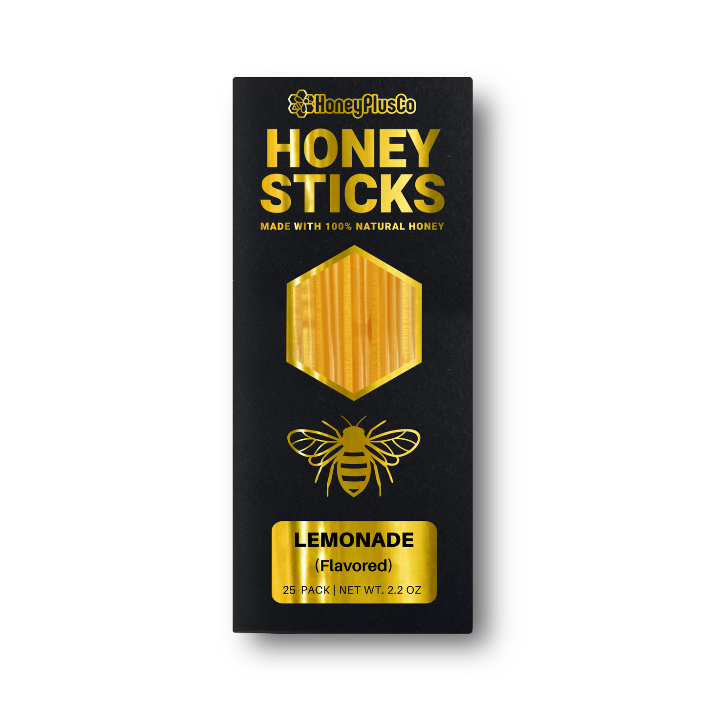 HoneyPlusCo | 100% Natural Honey Sticks (25 Pack)