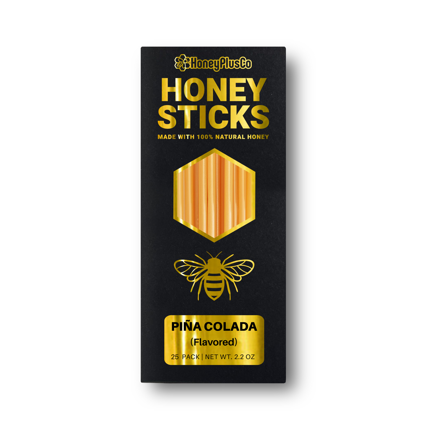HoneyPlusCo | 100% Natural Honey Sticks (25 Pack)