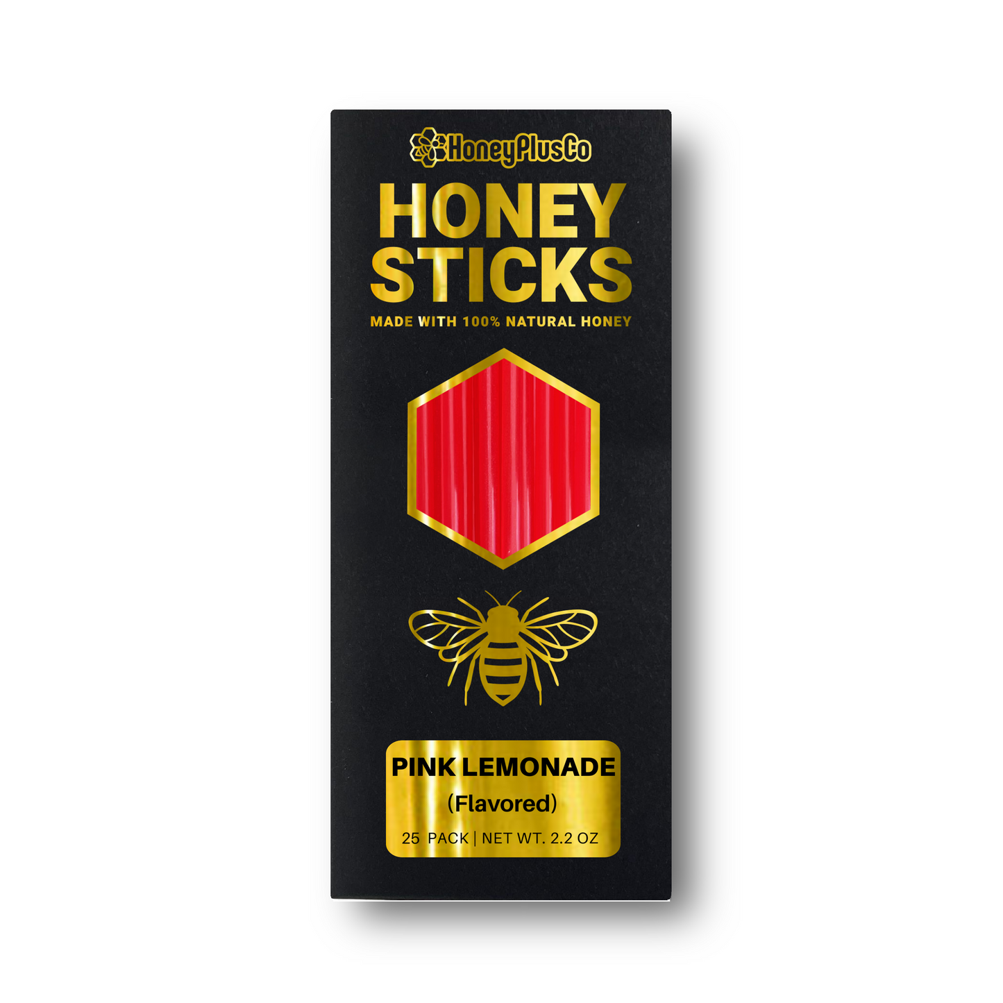 HoneyPlusCo | 100% Natural Honey Sticks (25 Pack)