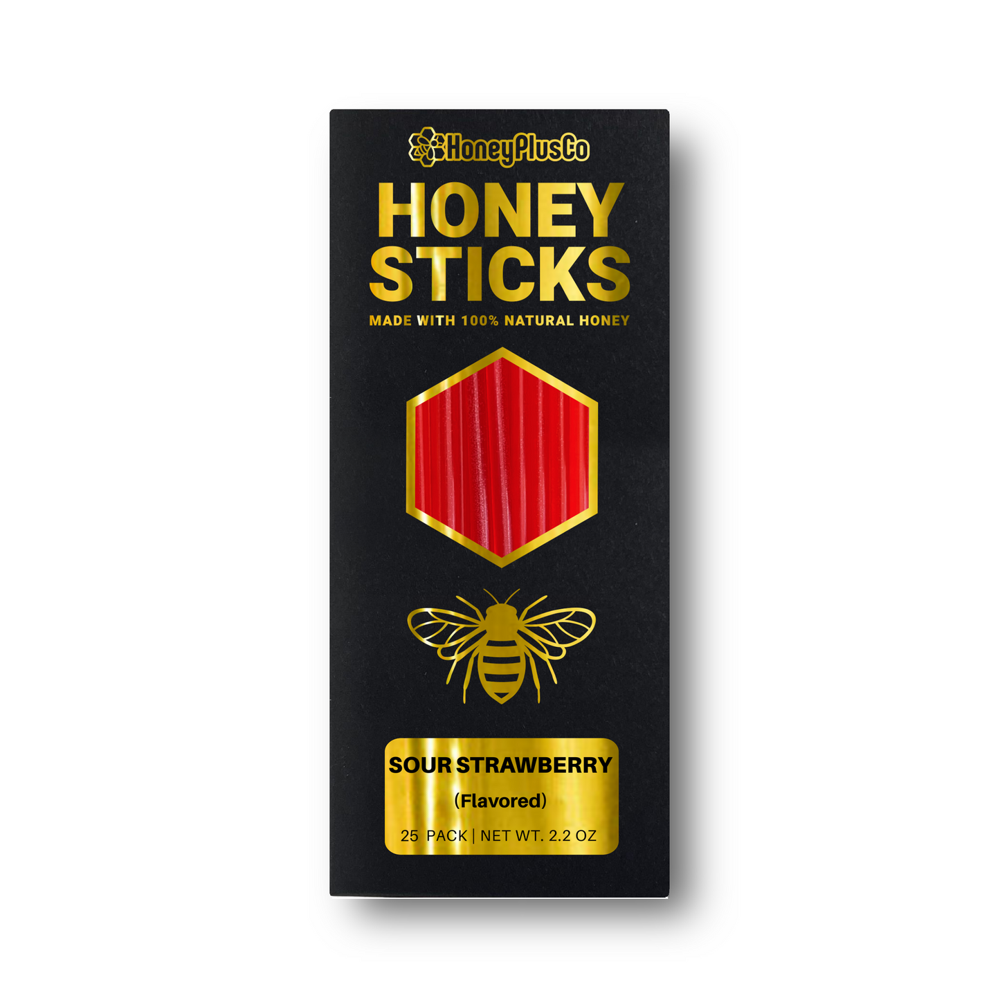 HoneyPlusCo | 100% Natural Honey Sticks (25 Pack)