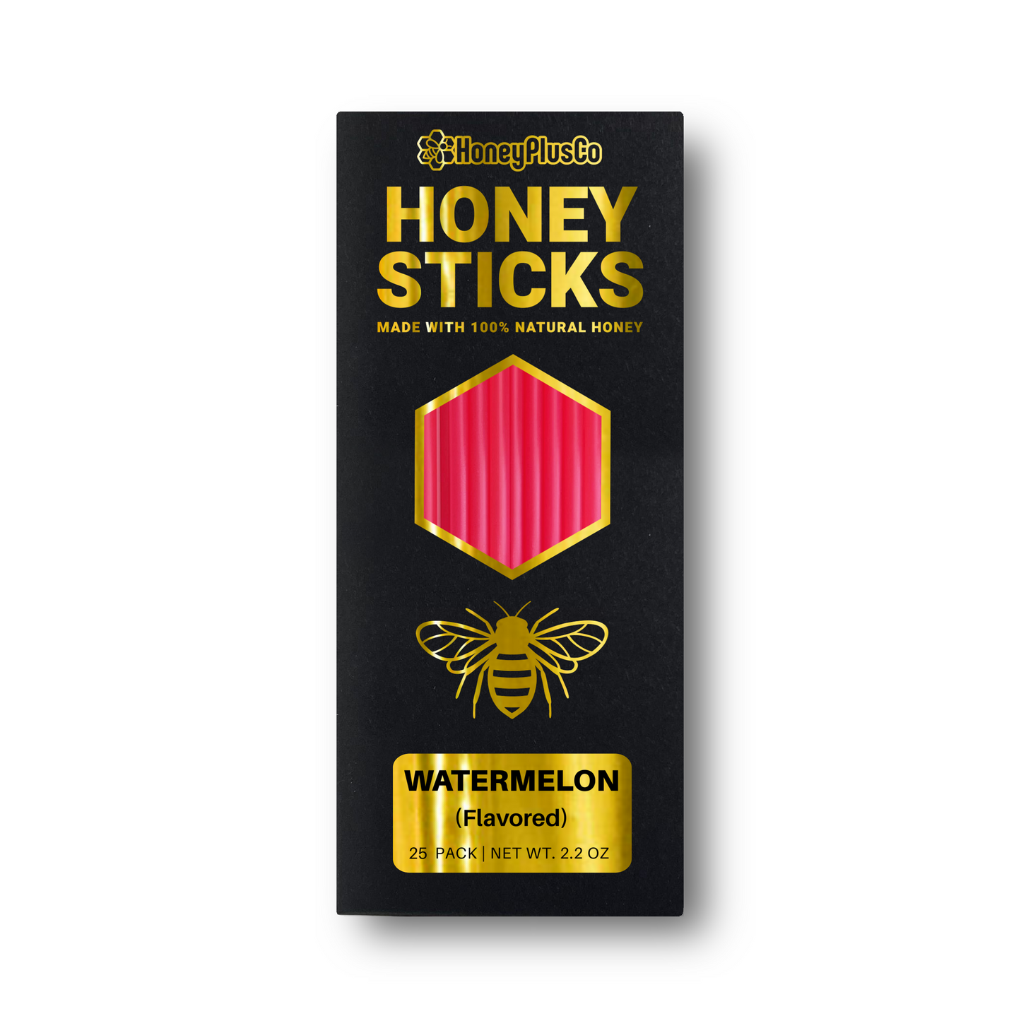 HoneyPlusCo | 100% Natural Honey Sticks (25 Pack)