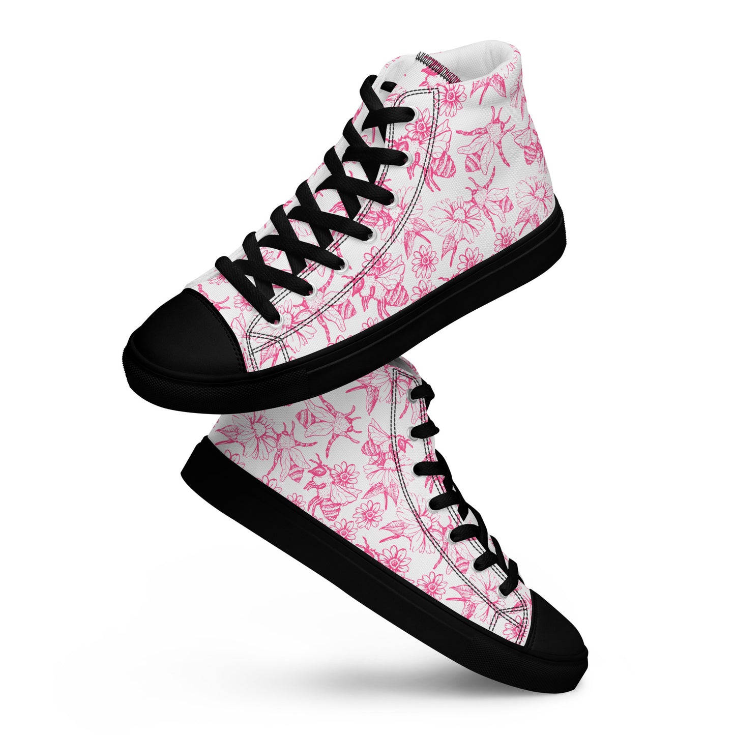 HoneyPlusCo Merch | Honey Bee Men’s High Top Canvas Shoes Style 5