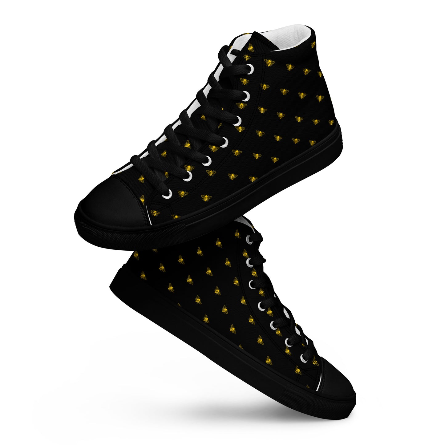HoneyPlusCo Merch | Honey Bee Men’s High Top Canvas Shoes Style 7